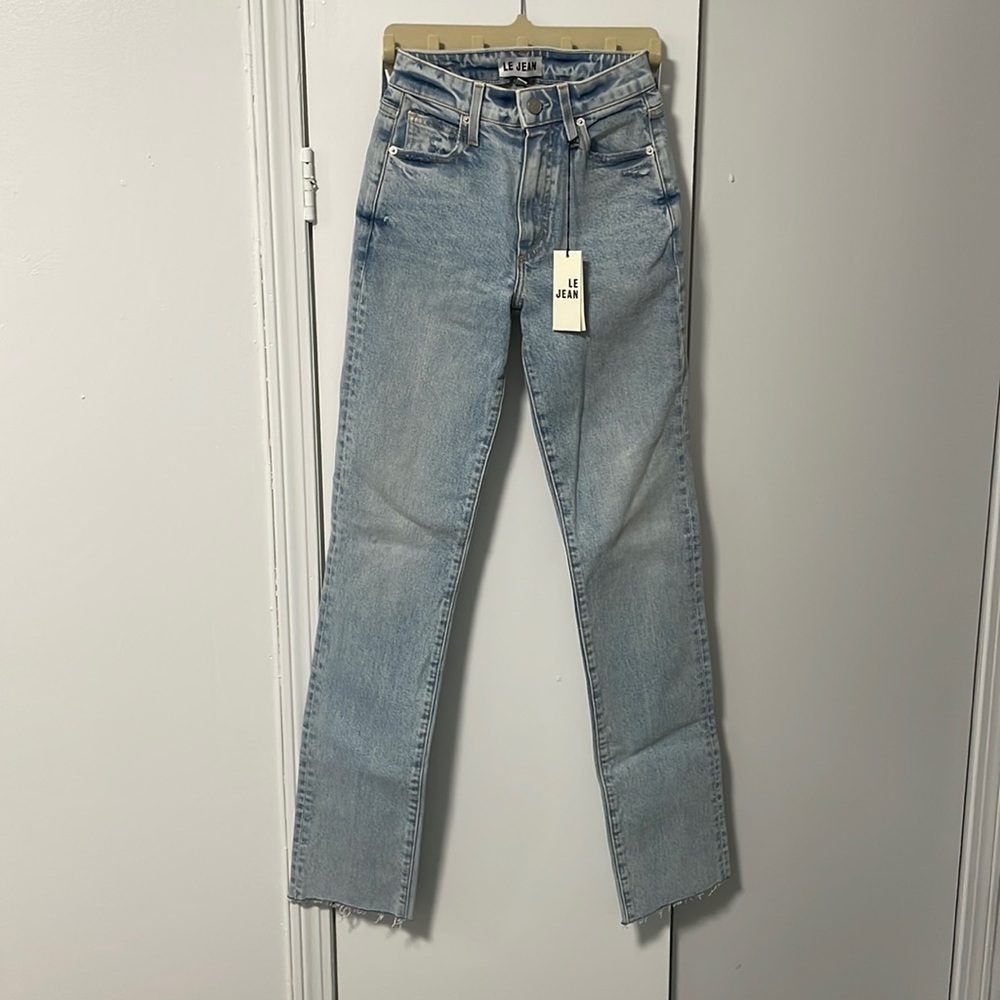 Le Jean Sabine High Rise Straight Jean with tags